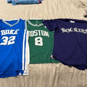 A group of jerseys. Barely worn